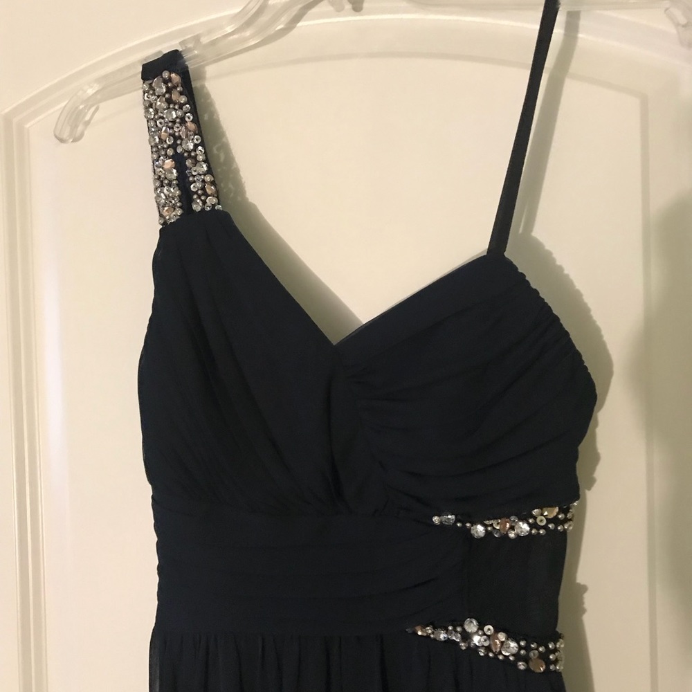 Midnight blue evening dress